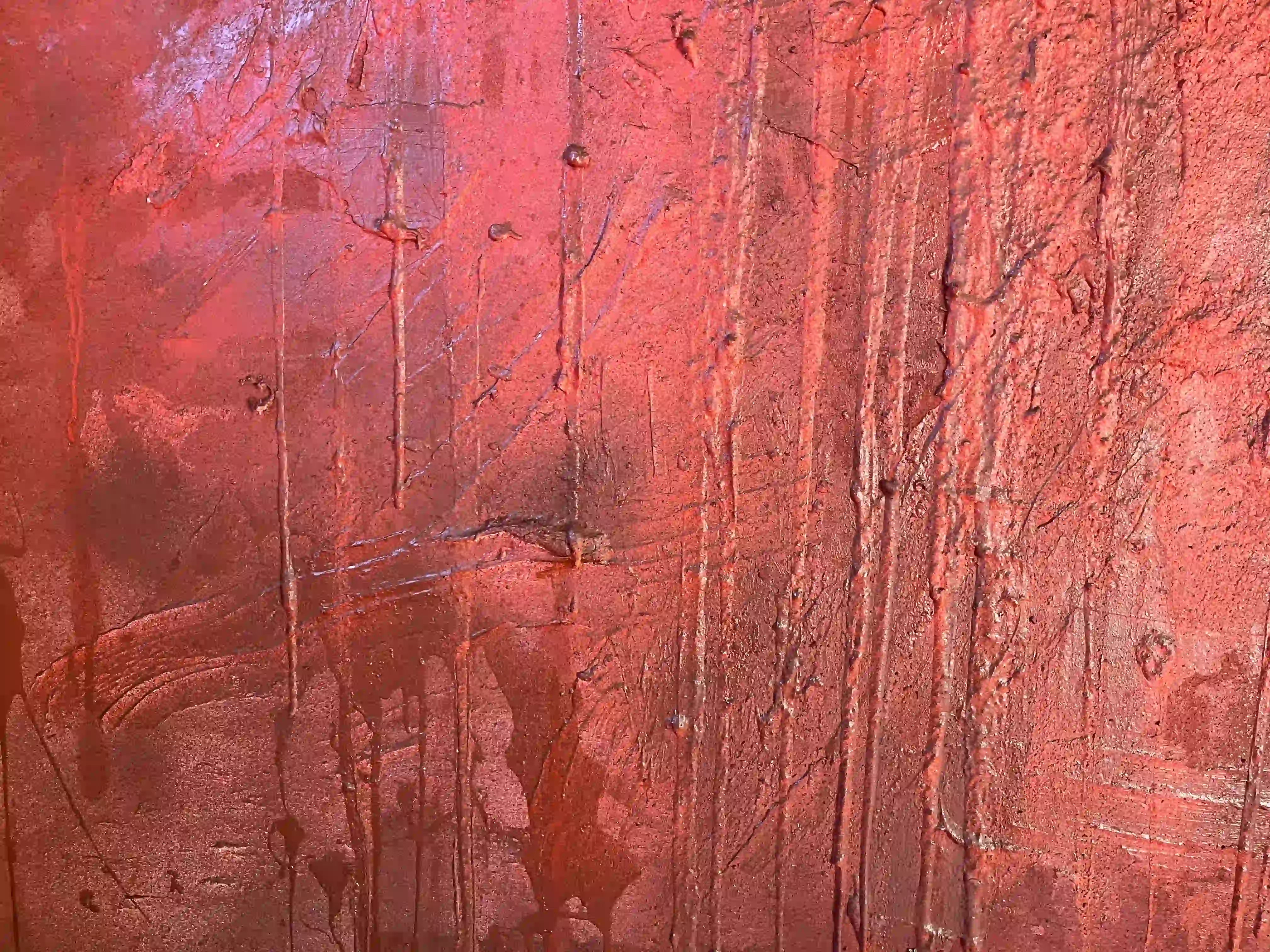 Cropped view of a canvas painting